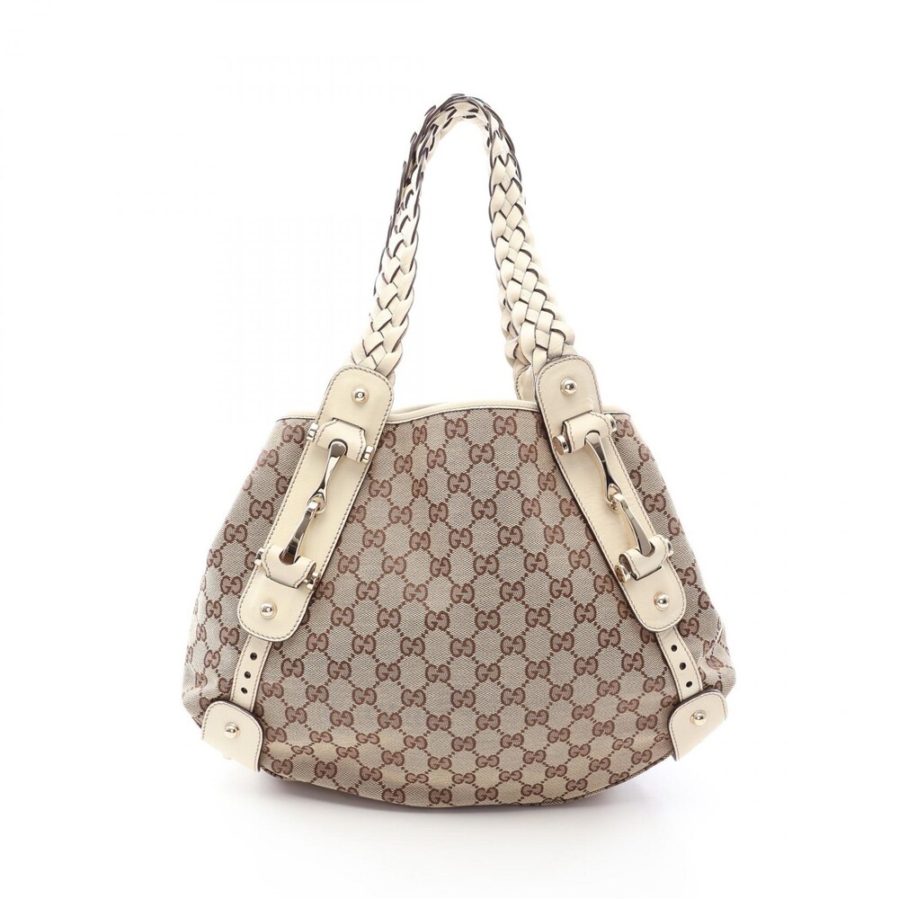 Gucci Gg Canvas Shoulder Bag Leather #308624G91B
